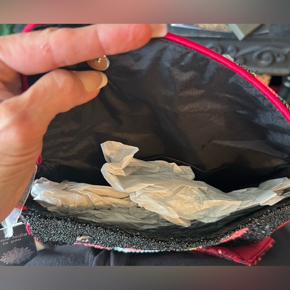 🐍MADE IN INDIA Snake/Dragon Beaded Shoulder Bag🐍NWT - Picture 15 of 15